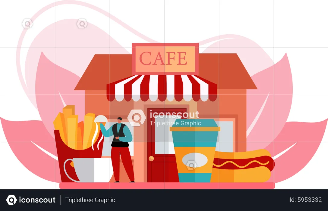 Cafe Shop  Illustration