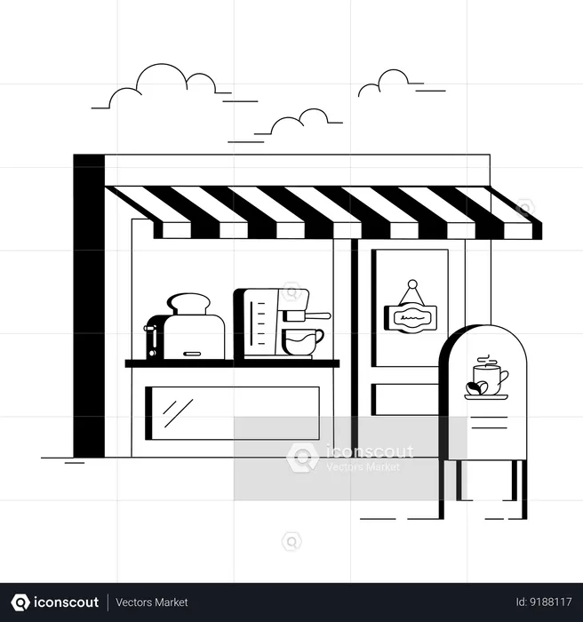 Cafe shop  Illustration