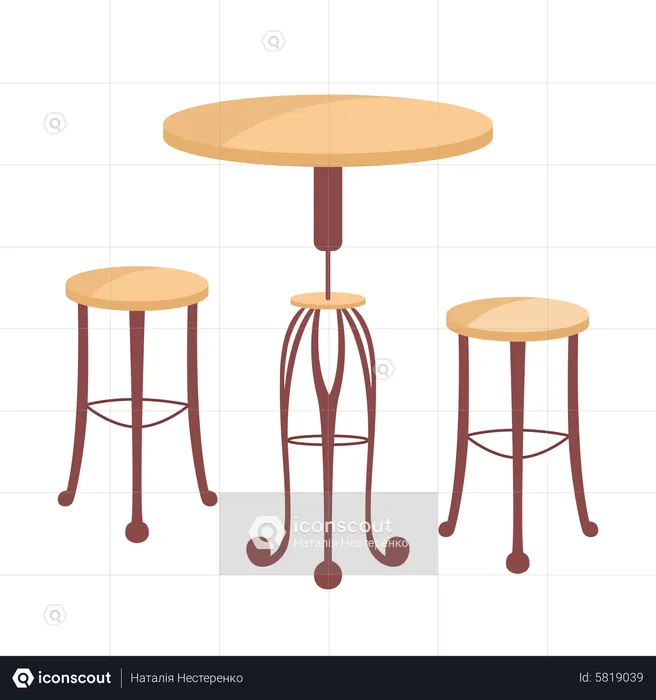 Cafe Table  Illustration