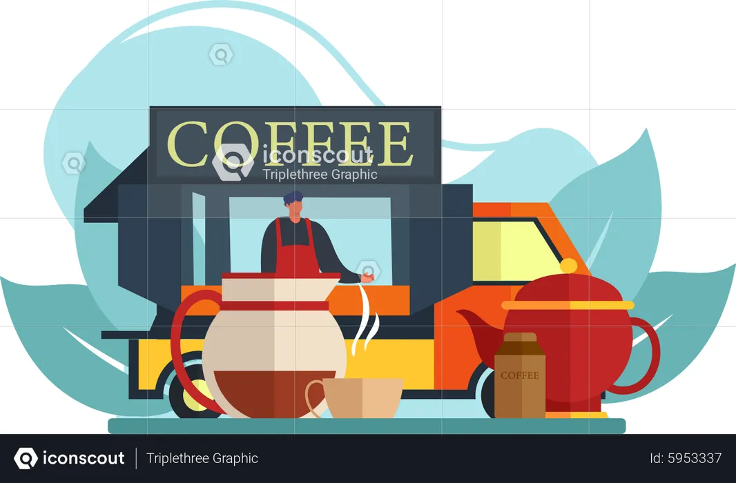 Cafe Truck  Illustration