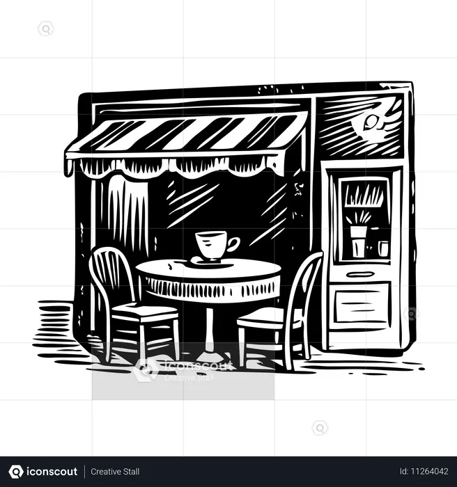 Café vintage  Ilustración