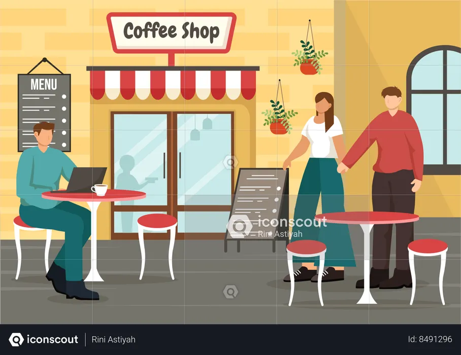 Caffeine Haven  Illustration
