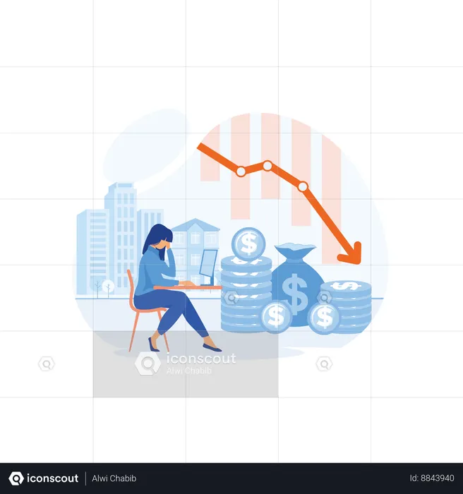 Caída del precio del petróleo  Ilustración