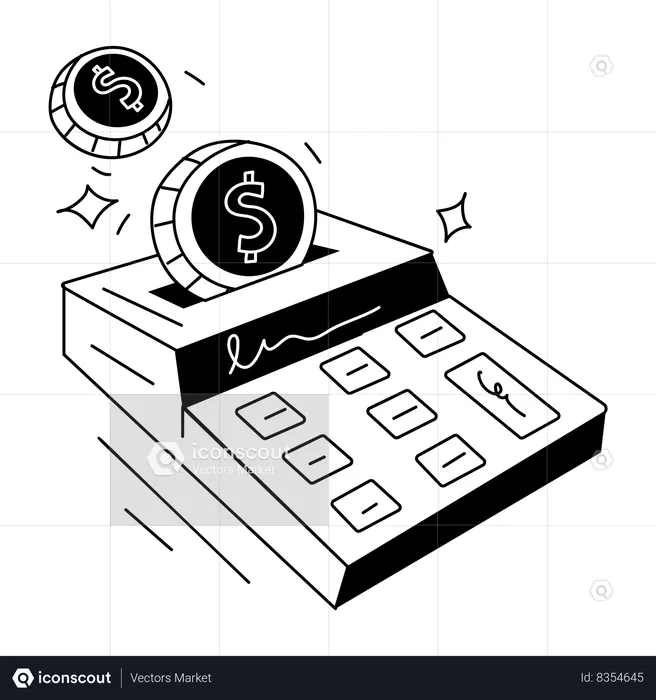 Distributeur automatique de billets  Illustration