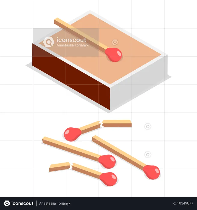 Caixa de palito de fósforo  Ilustração