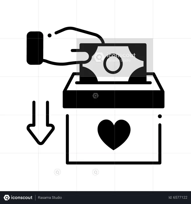 Caja de donación  Ilustración