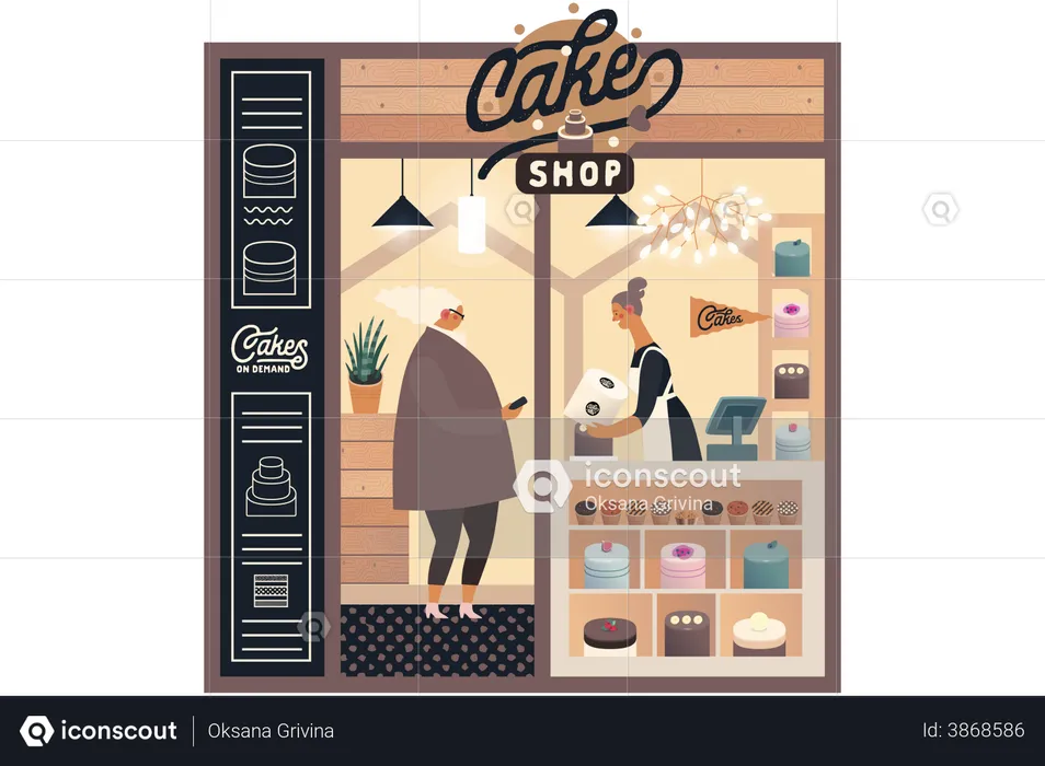 Cake Shop  Illustration