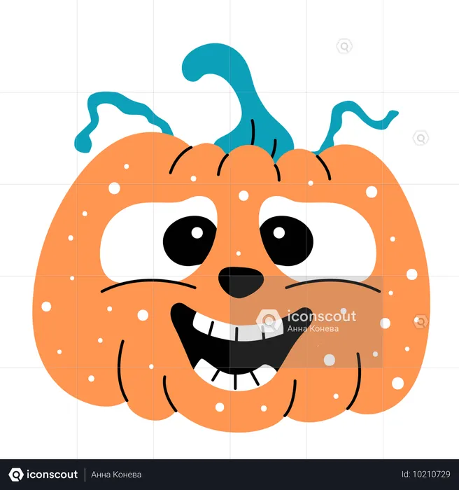 Calabaza aterradora de halloween  Ilustración