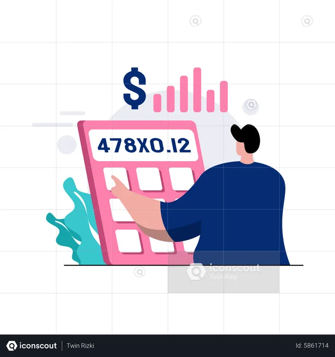 Calculadora financeira  Ilustração