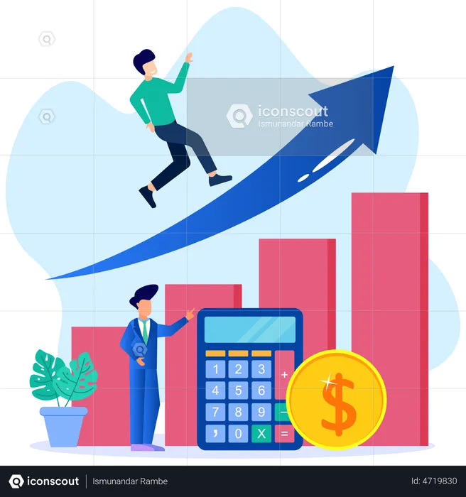 Calculate Business profit  Illustration