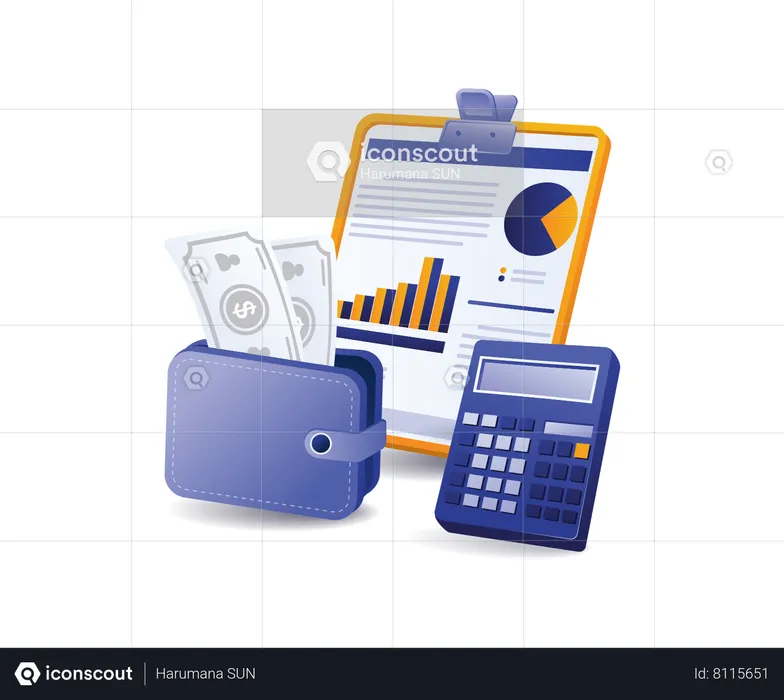 Calculate monthly business income analysis  Illustration