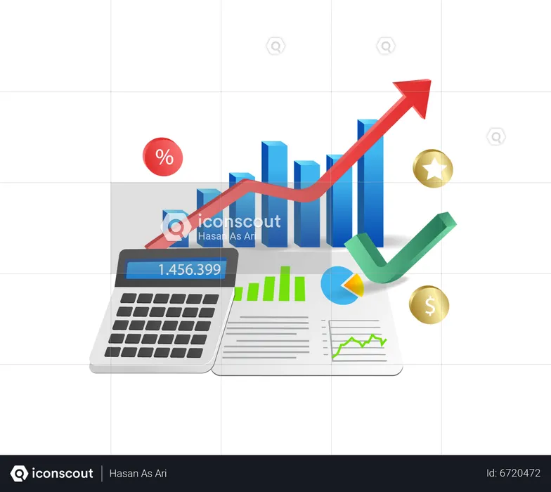 Calculating Business Growth  Illustration