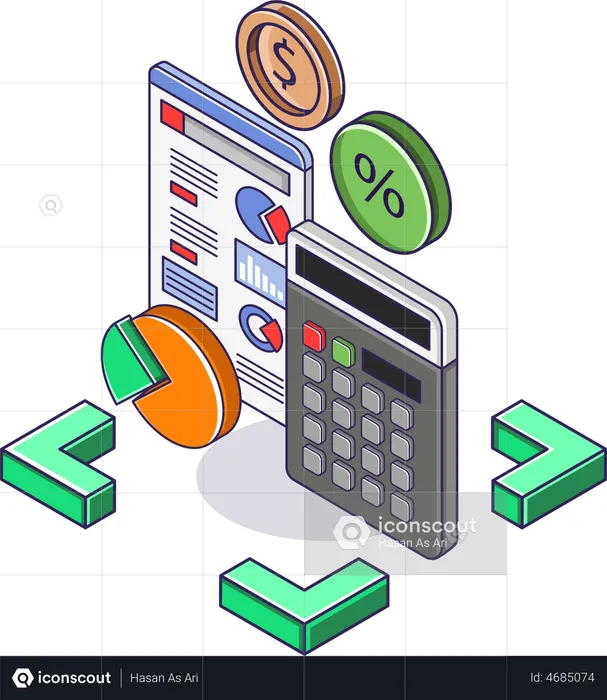 Calculation of investment business data analysis  Illustration