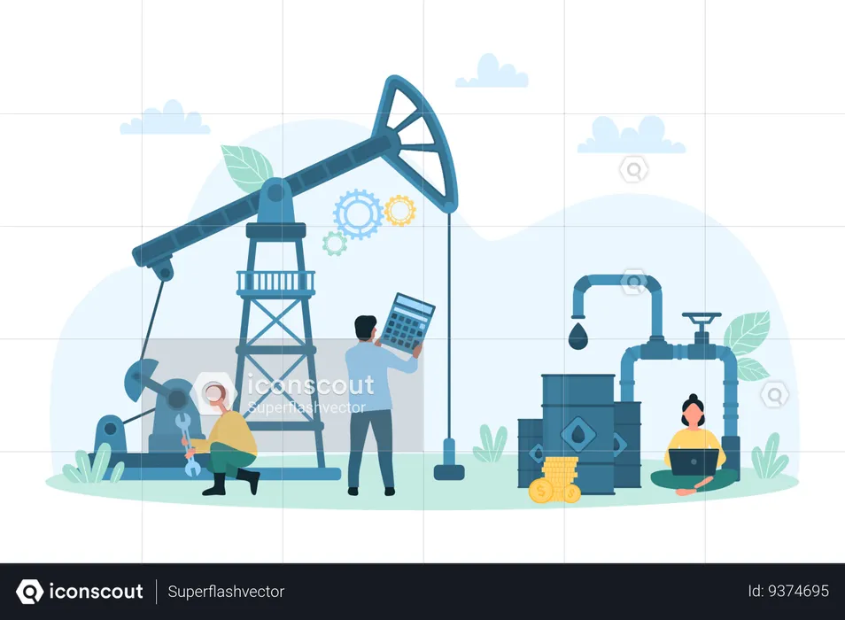 Calculation of profit from oil sales and trades  Illustration