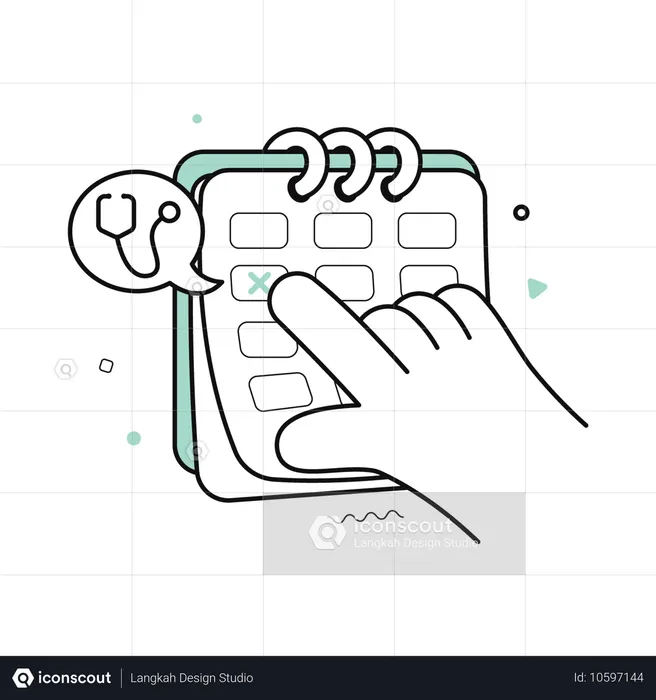Calendario de citas medicas  Ilustración
