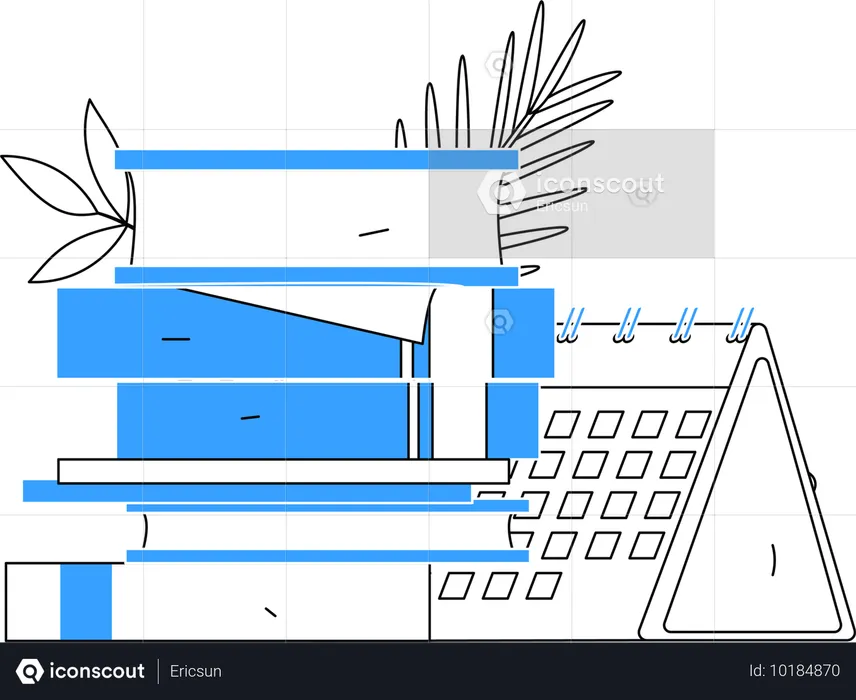 Calendario de estudio  Ilustración