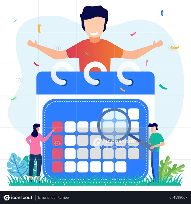 Calendário de negócios  Ilustração