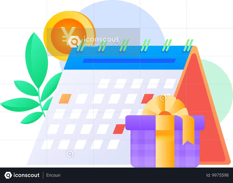 Calendario económico y pago  Ilustración