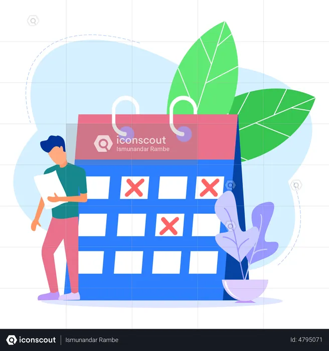 Calendario de negocios  Ilustración