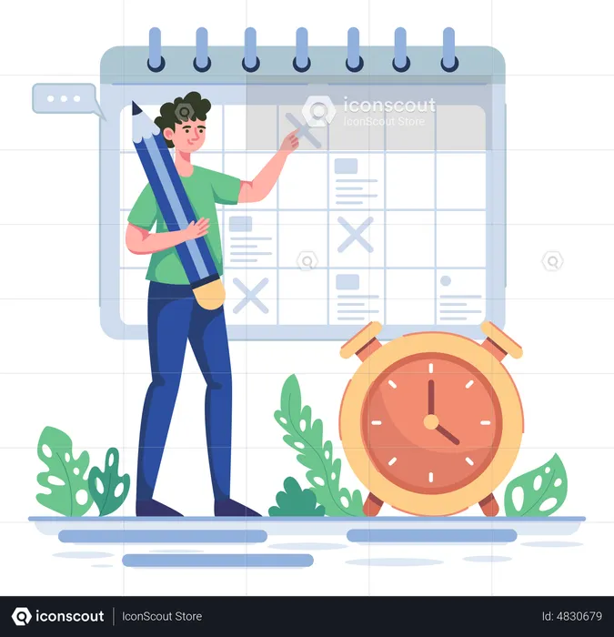 Calendario de negocios  Ilustración