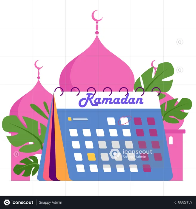 Calendario de Ramadán  Ilustración