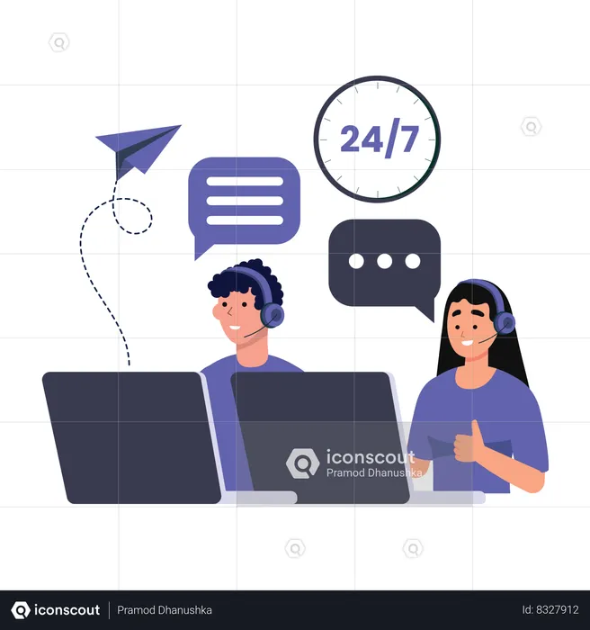 Call center agent  Illustration