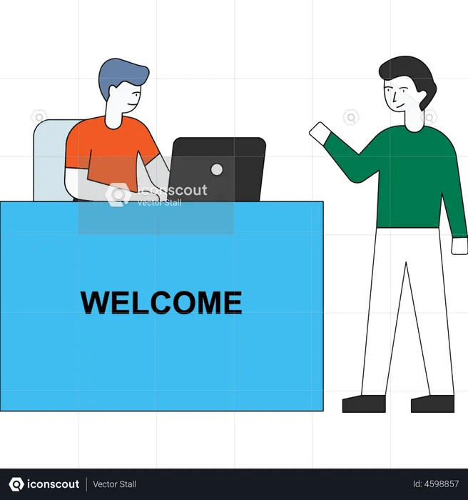 Call center desk  Illustration