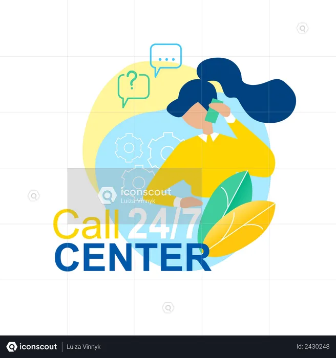 Call Center  Illustration