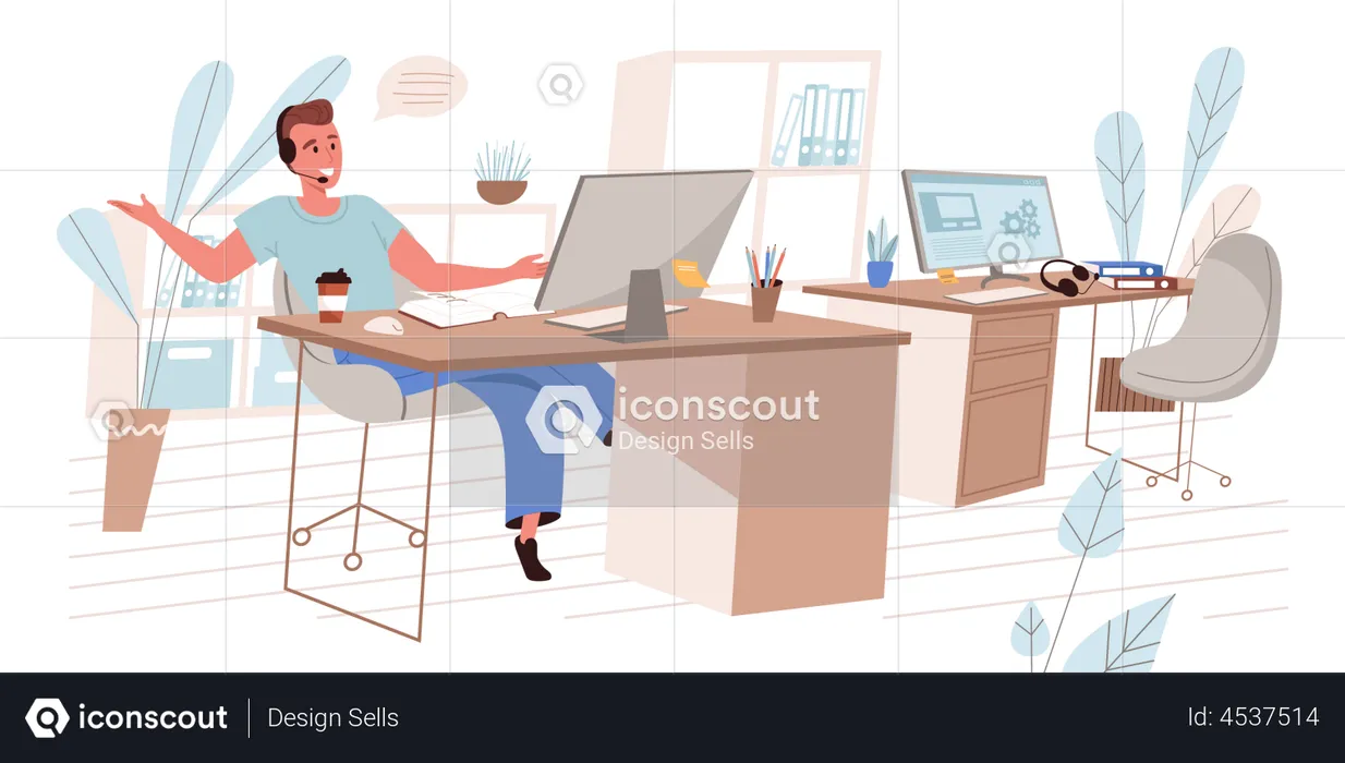 Call center  Illustration