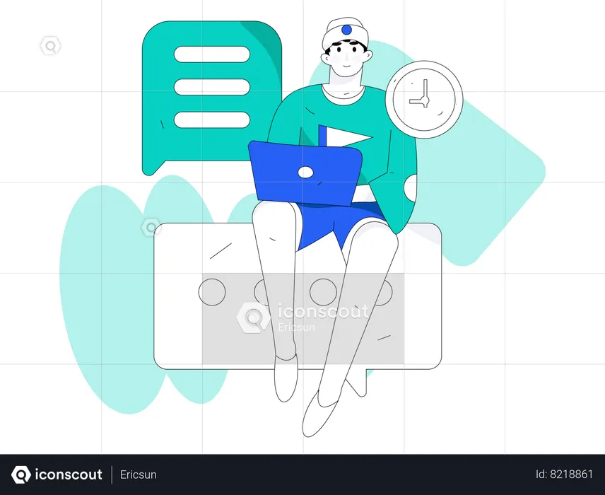 Call center time  Illustration