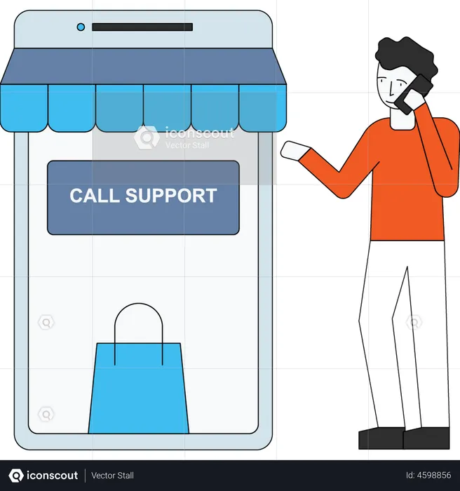 Call support center  Illustration