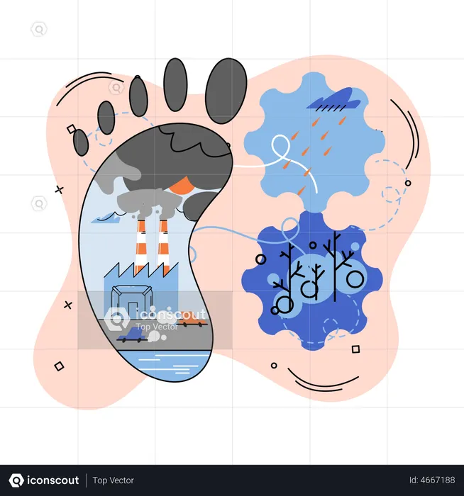 Cambio climático en el planeta  Ilustración