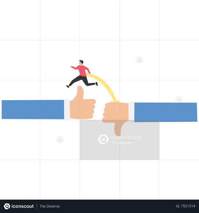 Cambiar de un giro hacia abajo a un ascenso  Illustration