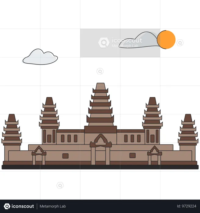 Cambodia - Angkor Wat  Illustration