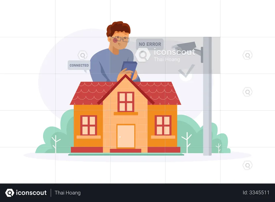 Vigilância por câmera  Ilustração