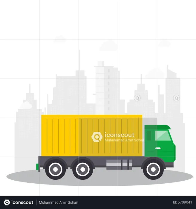 Camion de marchandises  Illustration