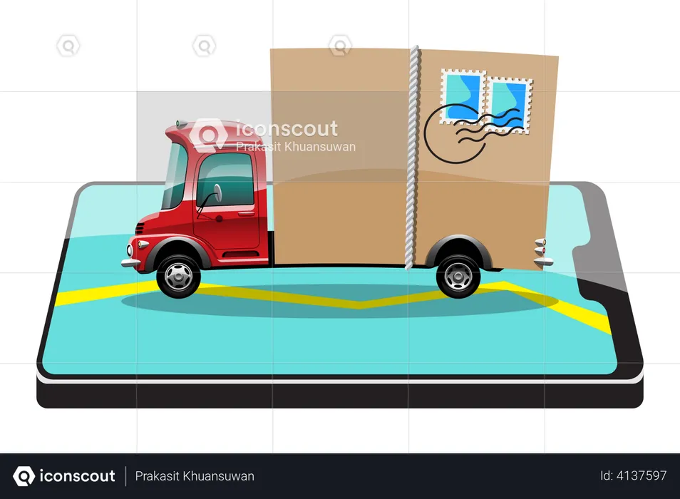 Camion de livraison  Illustration