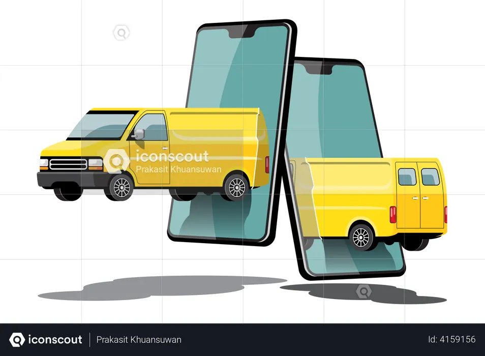 Camion de livraison  Illustration