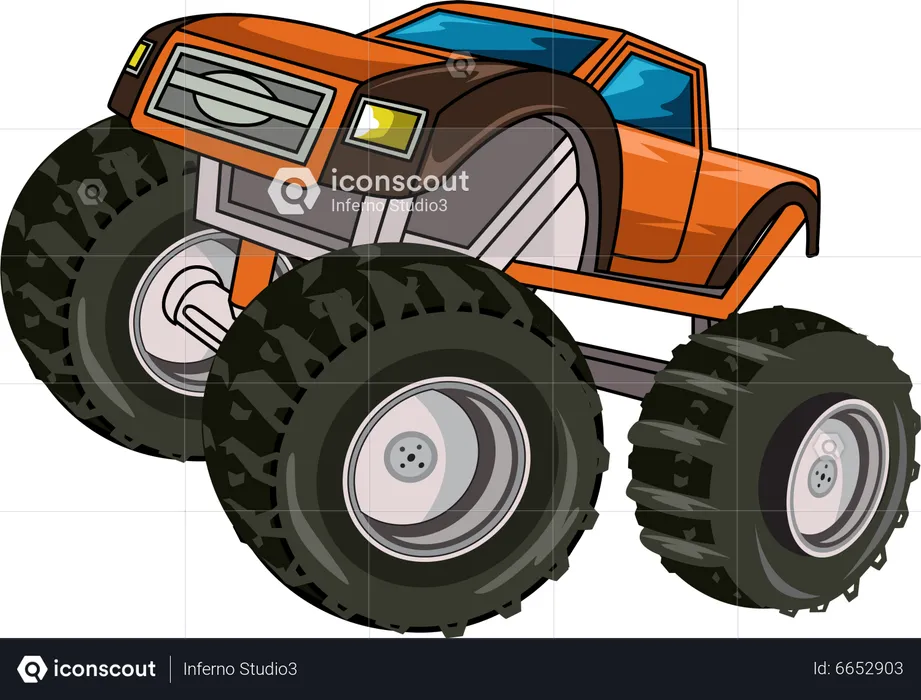 Voiture de camion monstre  Illustration