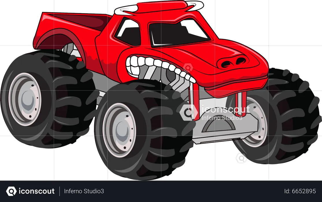 Voiture de camion monstre  Illustration