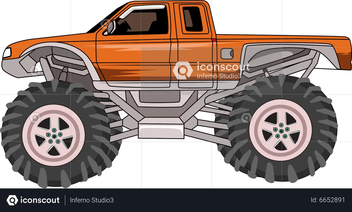 Voiture de camion monstre  Illustration