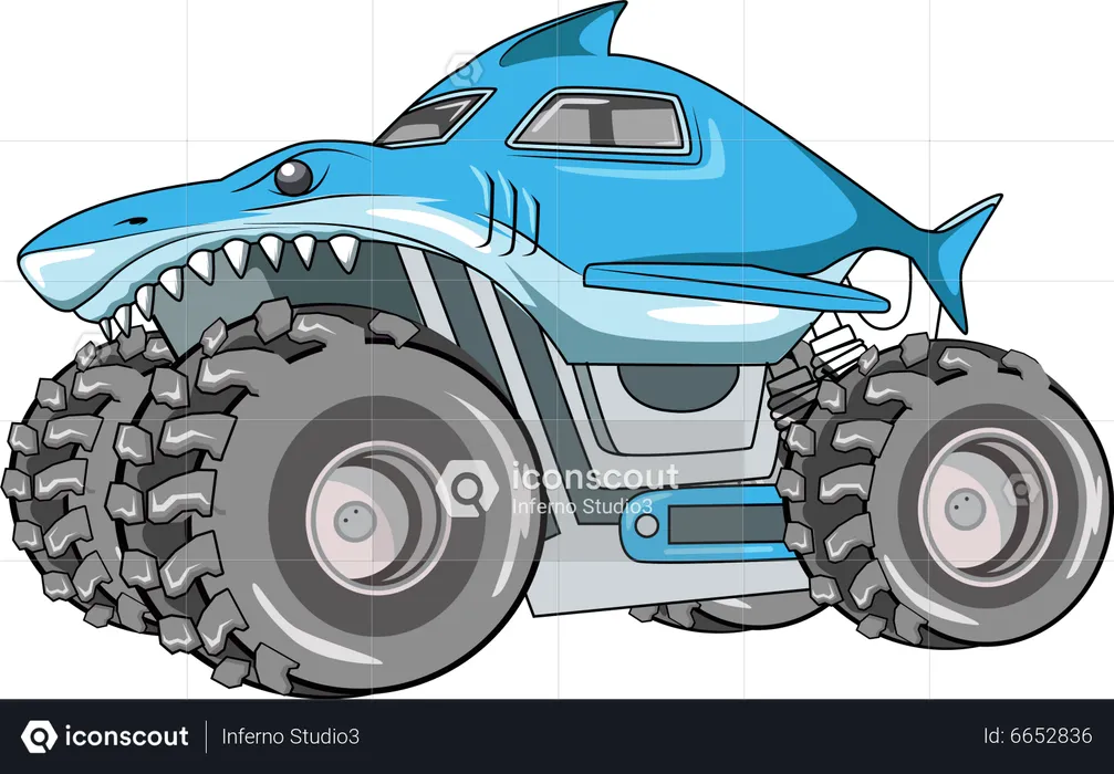 Voiture de camion monstre  Illustration