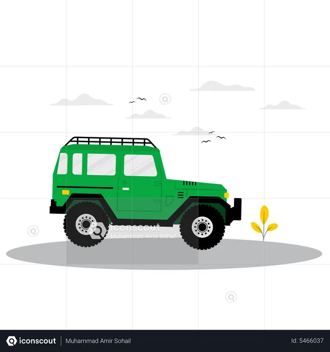 Camioneta 4 x 4  Ilustración