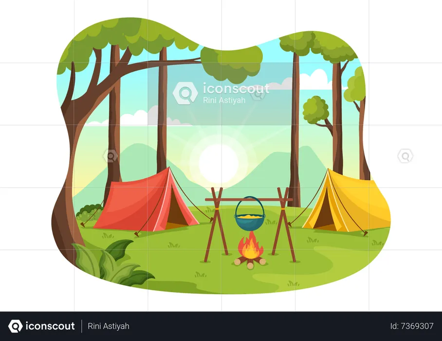 Camp d'été  Illustration