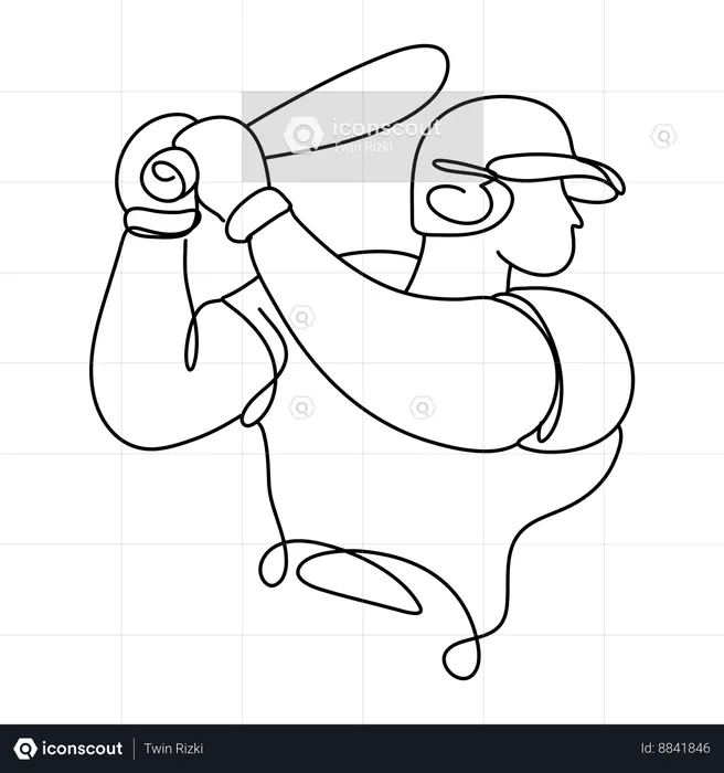 Campeón de béisbol  Ilustración