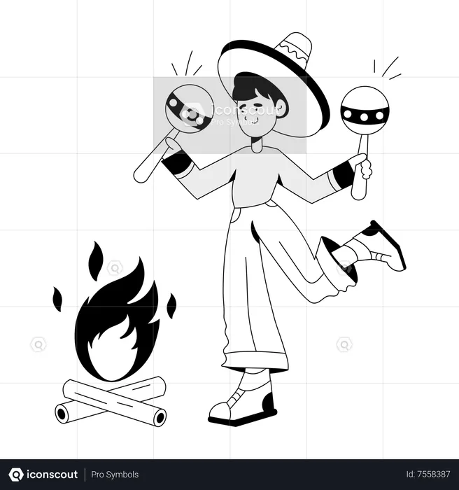 Campfire Music  Illustration