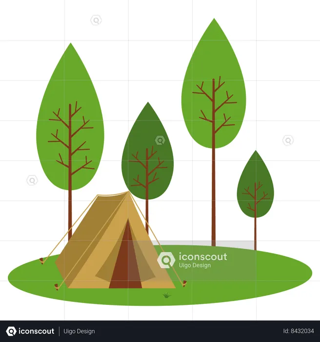 Sitio de campamento  Ilustración