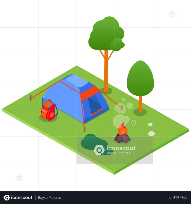 Camping  Illustration