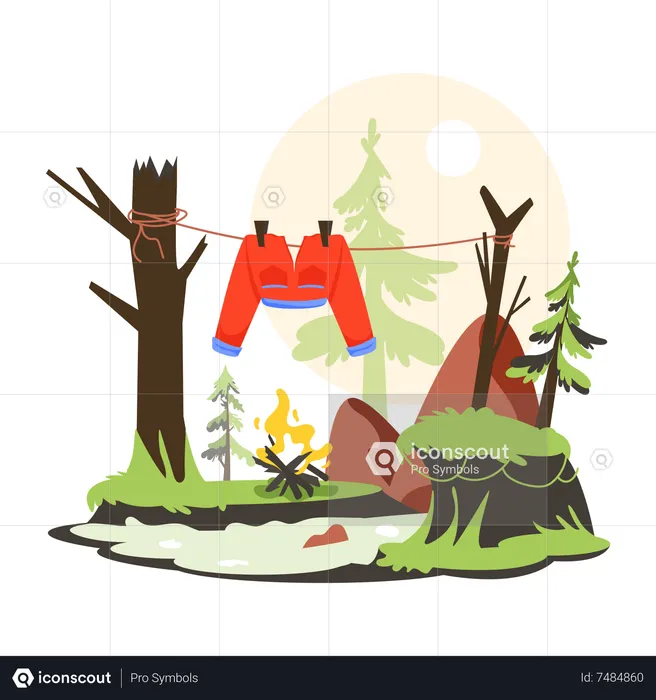 Camping Area  Illustration