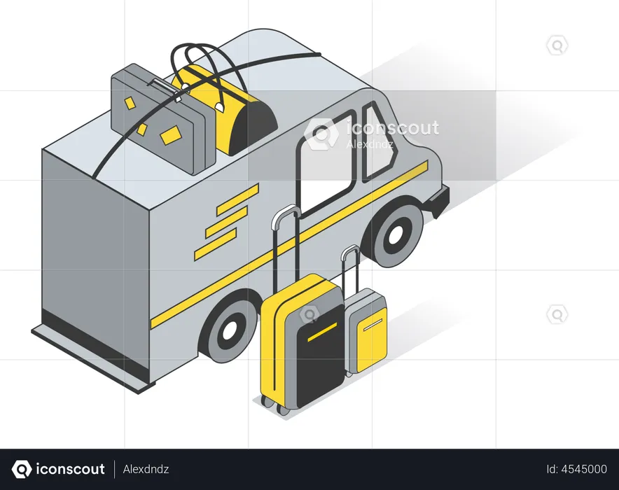 Camping-car itinérant  Illustration